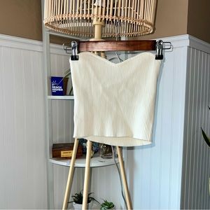 Sweetheart neckline tube top